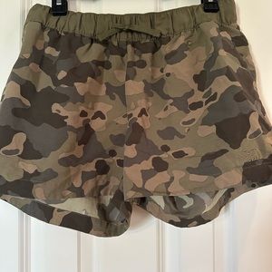 Women’s North Face Camo shorts, size Medium